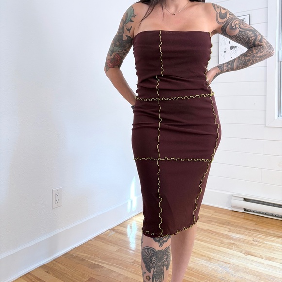 Marina moscone foldover tubino mesh skirt - Picture 4 of 9